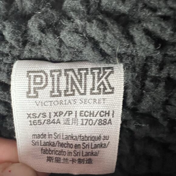 Victoria Secret Pink Pullover RAINBOW Limited Edition Sherpa Pride Jacket XS - Picture 7 of 8